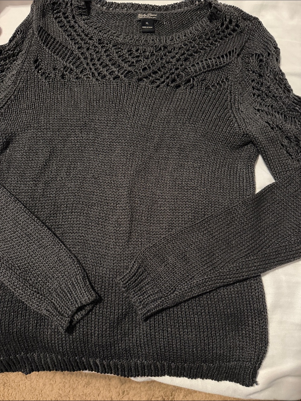 Lucky Brand Netted Sweater